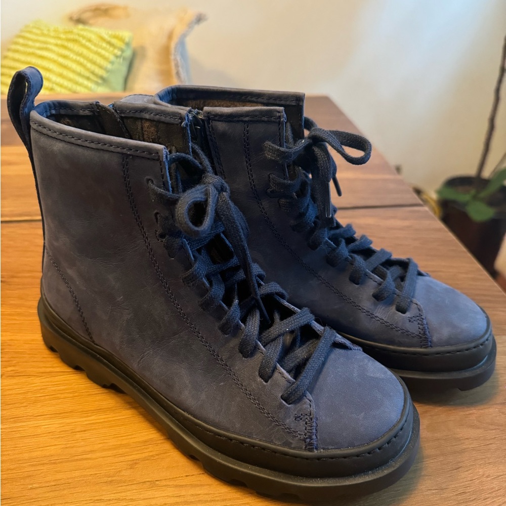 Camper Brutus Women's Navy Lace Up Boots